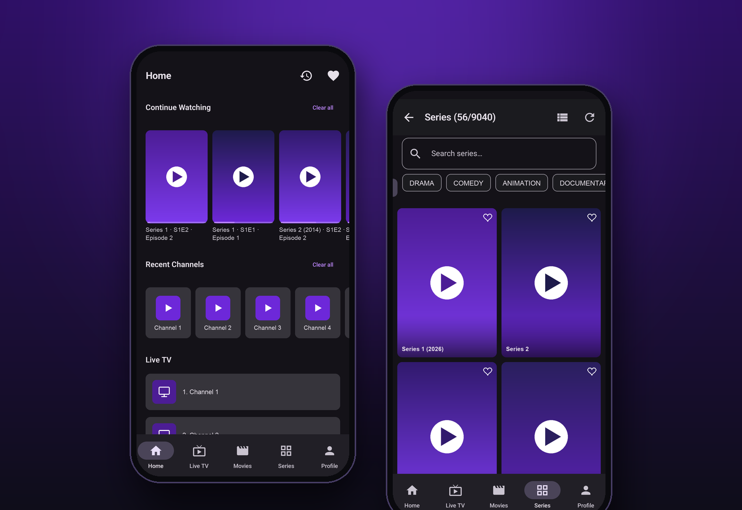 NJ PLAY IPTV — iOS & Android app